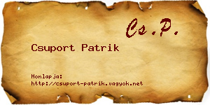 Csuport Patrik névjegykártya